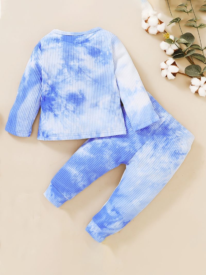 Vauvan Poikien Set Winter Casual Tie Dye Cotton Pitkähihainen Setti