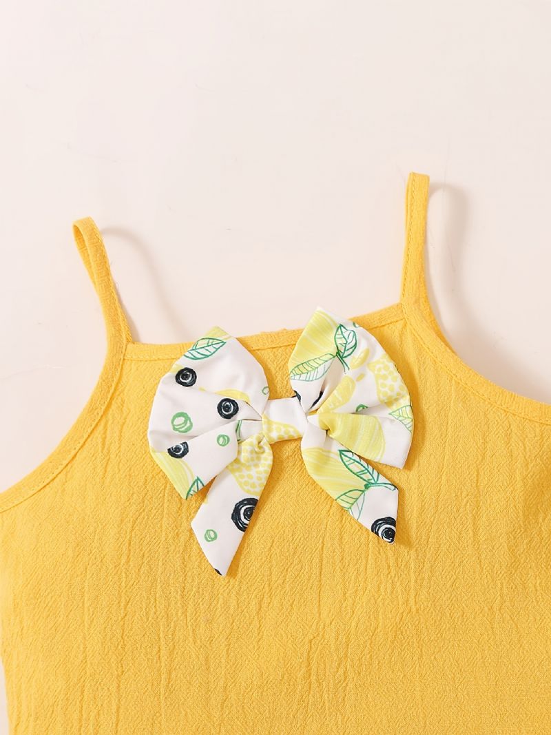 Vauvan Tyttöjen Camisole Lemon Print Shortsisetti