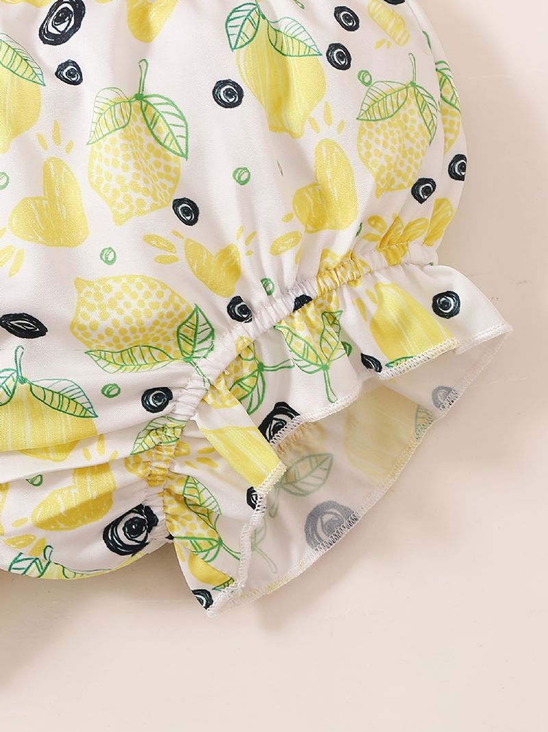 Vauvan Tyttöjen Camisole Lemon Print Shortsisetti