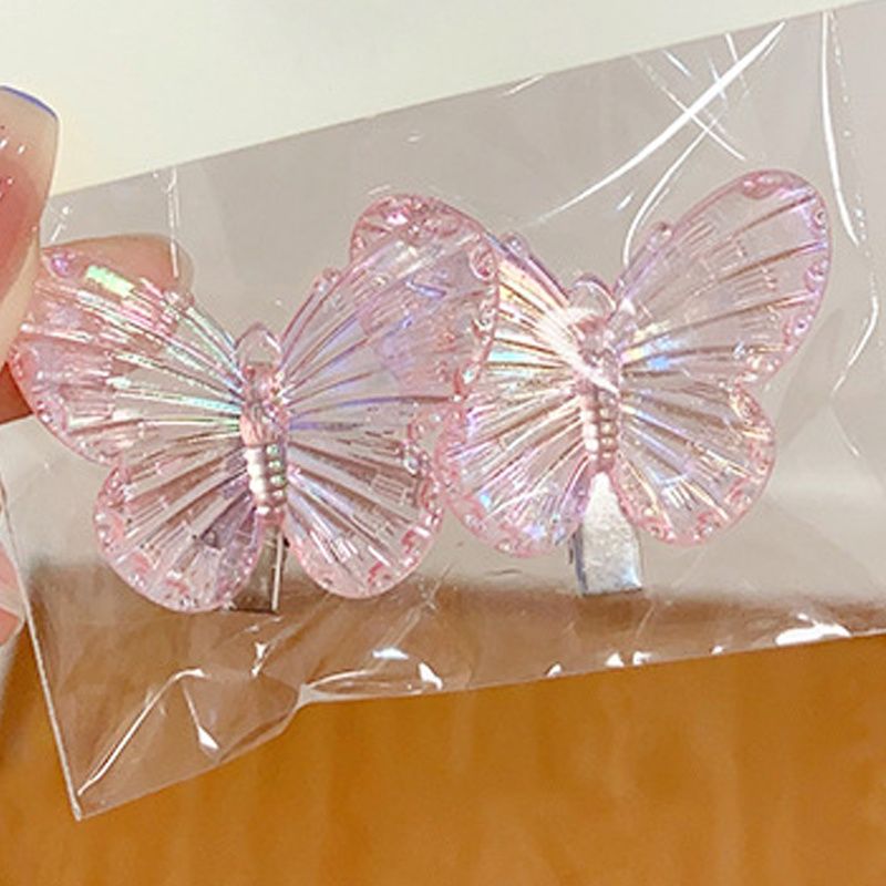 2 Kpl Tyttöjen Cute Butterfly Hiusklipsit Kirkkaat Hiusneulat Lapsille