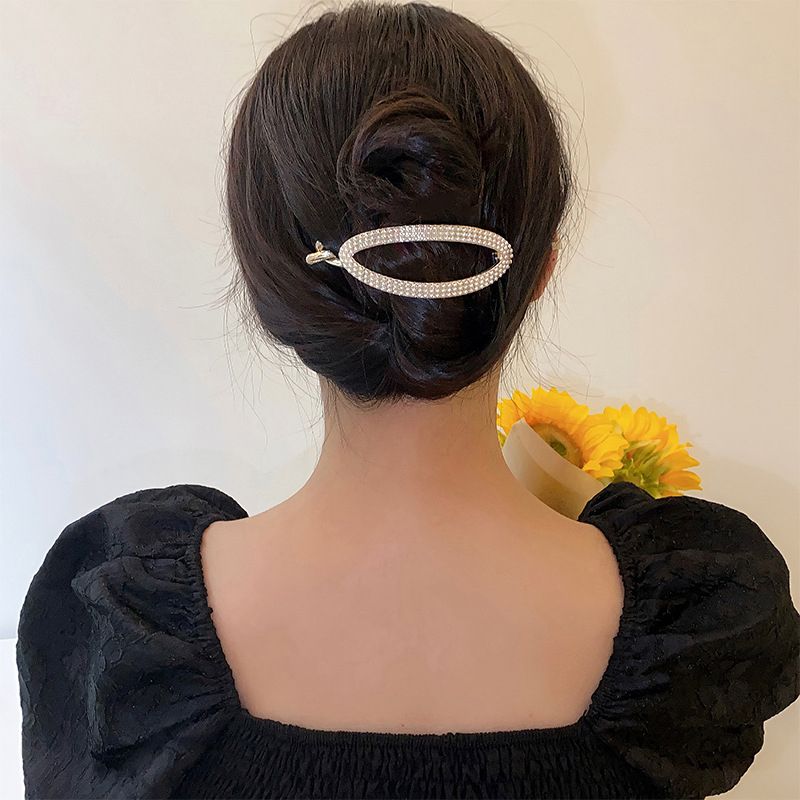 Brinie French Twist Hair Barrettes Litteät Hiuspidikkeet Sivulta Liukuvat Tasaiset Hiusleipit Glitter Banaani Clip Pullo Kiinnitys Hiusneulat Hiustarvikkeet Naisten Tytöille