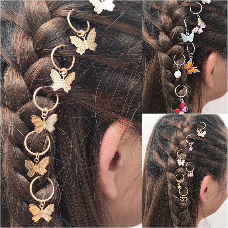 Butterfly Diy Riipukset Hiustarvikkeet Hiusklipsit Naisille Street Braid Päähine Tytöille Hiusneulat 6kpl