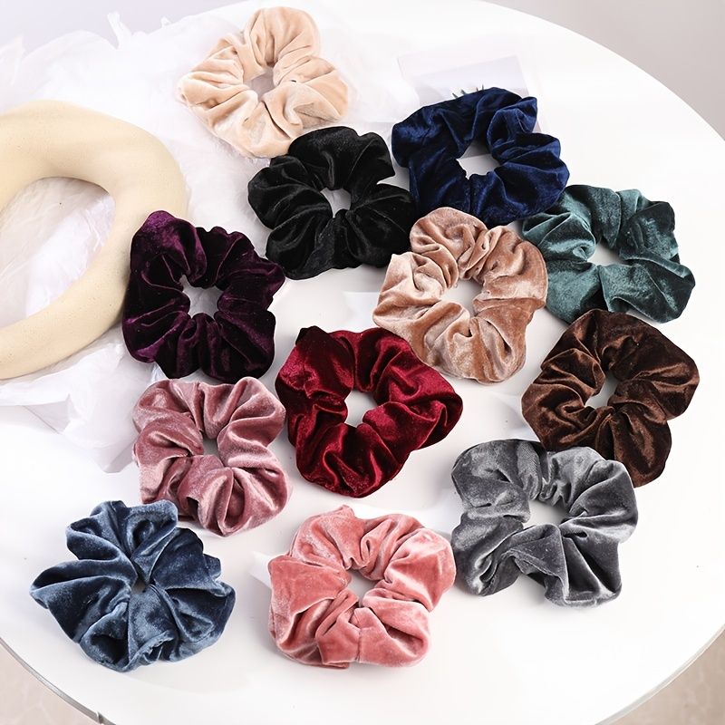 Hair Scrunchies Premium Velvet Scrunchy Elastiset Hiusnauhattu Tytöille Naisille Hiustarvikkeet Ponihäntätelineet 5kpl