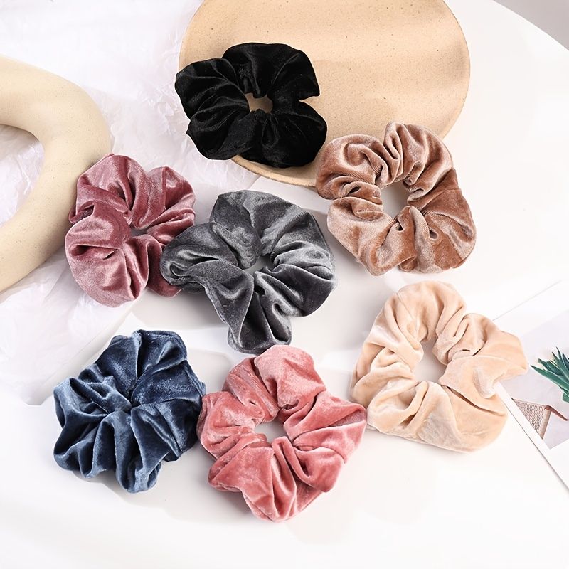 Hair Scrunchies Premium Velvet Scrunchy Elastiset Hiusnauhattu Tytöille Naisille Hiustarvikkeet Ponihäntätelineet 5kpl