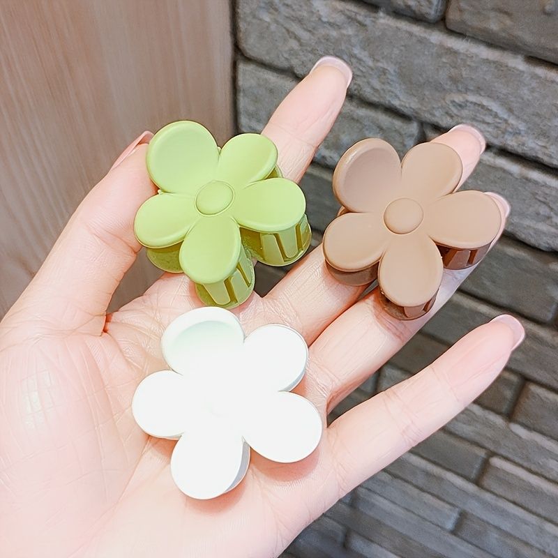 Kukkahiusklipsit Hiuskynsipidikkeet Suuret Hiusleukaklipsit Naisten Paksut Hiukset Liukumattomat Söpöt Hiuskiinnikkeet Leukakiinnikkeet Tytöille Päähineet Big Flower Claw Clips 5kpl