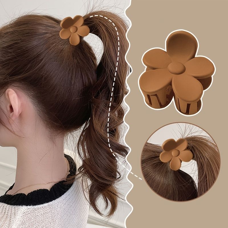 Kukkaklipsit Hiuksiin Asusteet Tytöille Naisille Matta Kukka-hiusklipsit Claw Hair Clips Leukapidikkeet Hiuskiristimiin