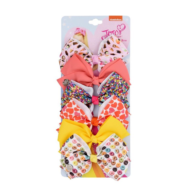 Lasten Cute Hair Asusteet Bow Clip Set 5 Tuumaa 6 Kpl