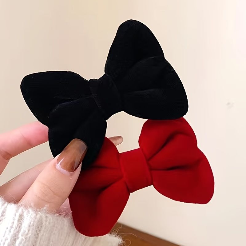 Lasten Tyttöjen Hair Bow Vintage Velvet Clip Hiuspanta Hiustarvikkeet