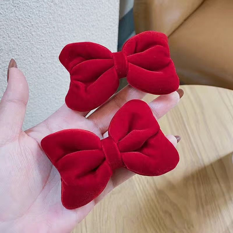 Lasten Tyttöjen Hair Bow Vintage Velvet Clip Hiuspanta Hiustarvikkeet