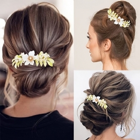 Leaf Bride Wedding Hair Comb Morsiamen Hiuspalahiustarvikkeet Naisten Tytöille