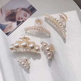 Pearl Hair Clawstyling Hiusklipsit Vahva Pito Hiusleuka Clips Isot Hiusleimat Barrettes Liukumattomat Hiustarvikkeet Syntymäpäivälahja Naisille Tytöille Tytär Tyttöystävä