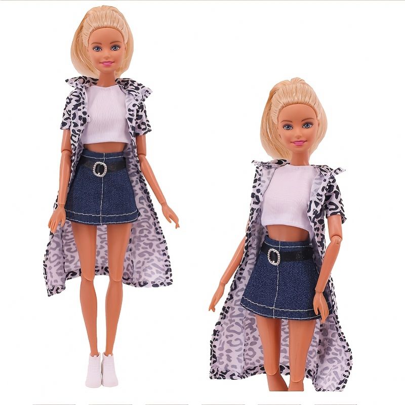 Uusin Mekko Barbie Denim Hame Sininen Tyttö Nukke Vaatteet Sopii 30 cm Asusteet Tee Itse Lahja Korkokengät