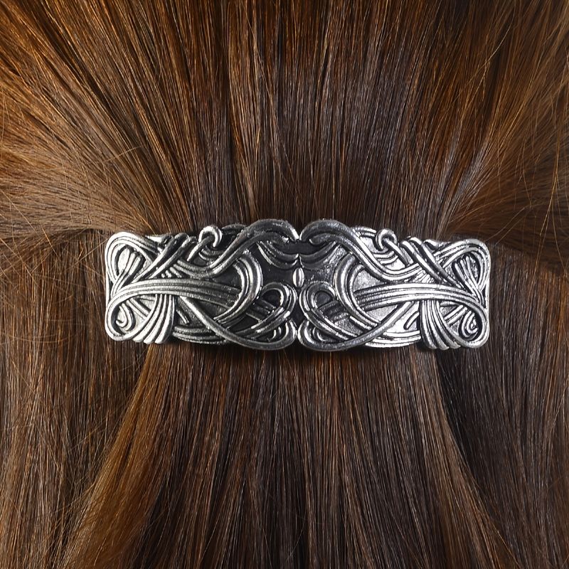 Viking Hairpin Barrette Vintage Hair Barrettes Metal Ranskan Hiusklipsit Kaiverretut Päähineet Naisten Tytöille 1kpl