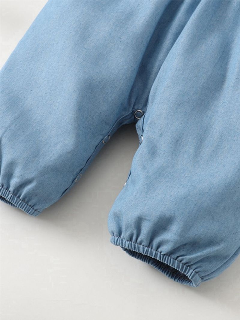 Denim Blue Ruffle Pitkähihainen Haalari