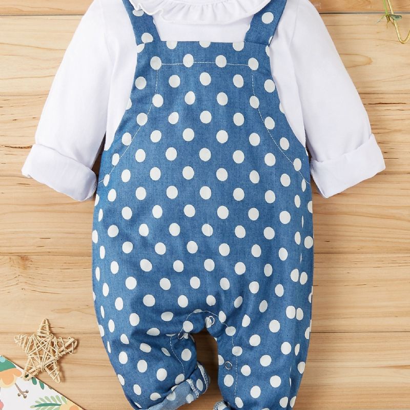 Tyttöjen Polka Dot Denim Vauvan Haalari