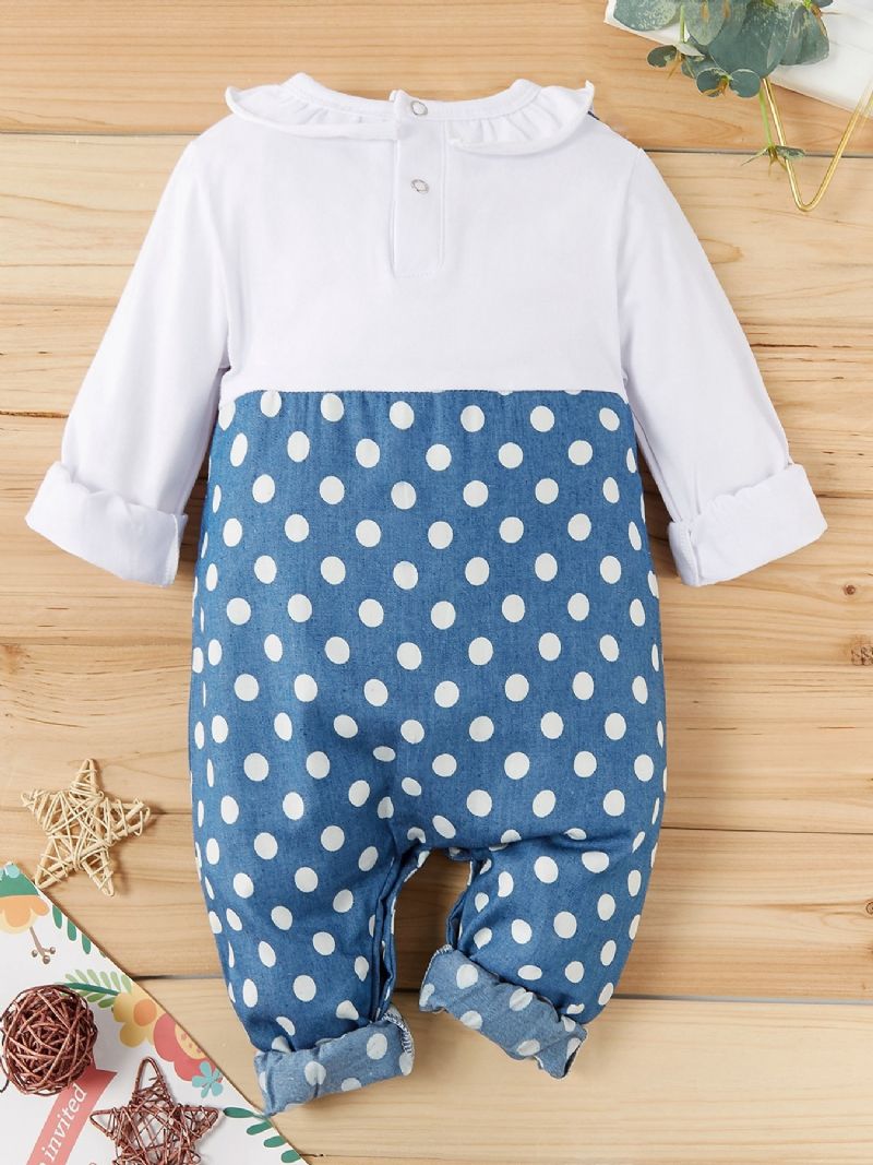 Tyttöjen Polka Dot Denim Vauvan Haalari