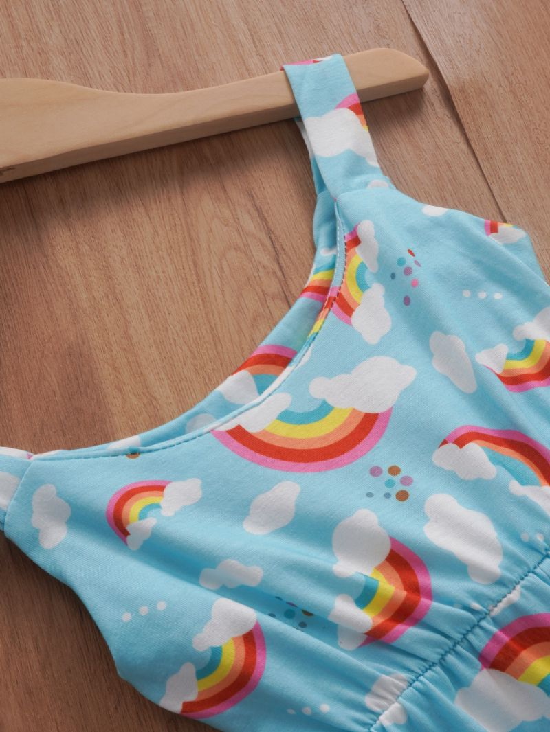 Tyttöjen Rainbow Cloud Print Housupuku