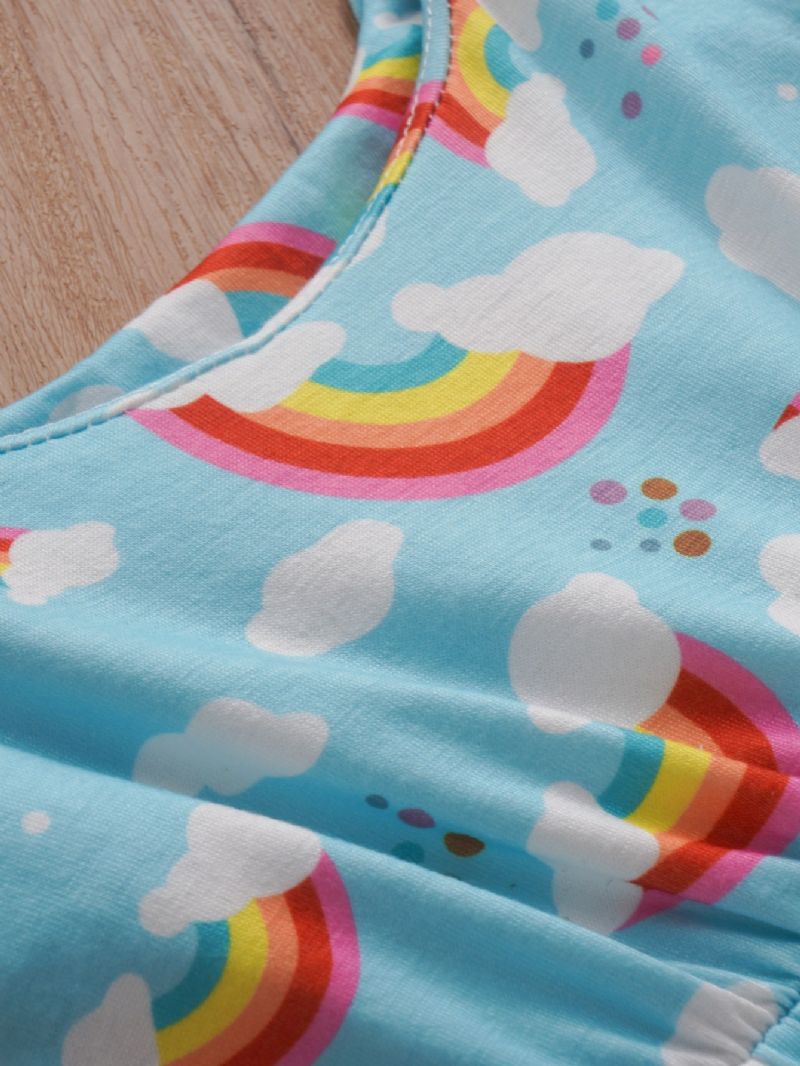 Tyttöjen Rainbow Cloud Print Housupuku