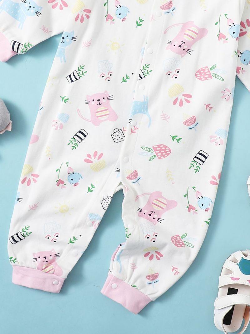 Tyttövauvan Pitkähihainen Printtihaalari Romper Bodysuit