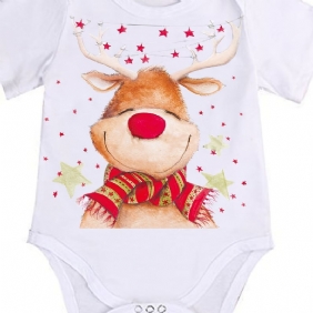 Tyttövauvojen Jouluiset Söpöt Deer Print Onesie Haalarivaatteet