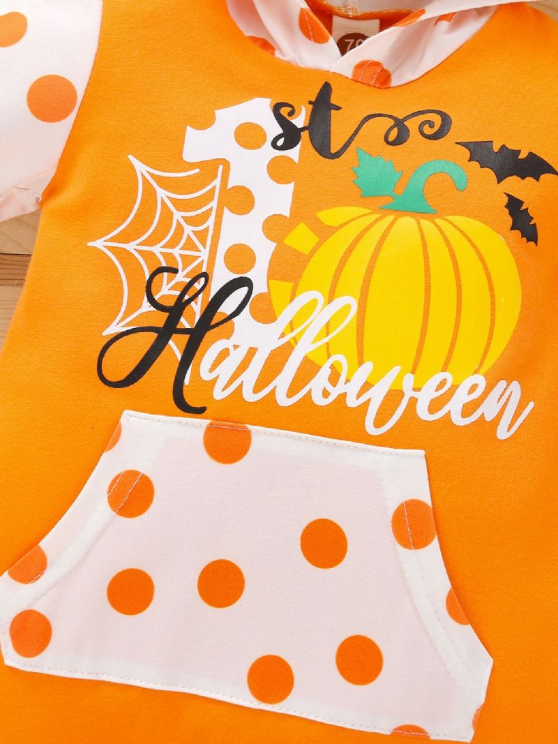 Vauvan Halloween Print Hupullinen Haalari