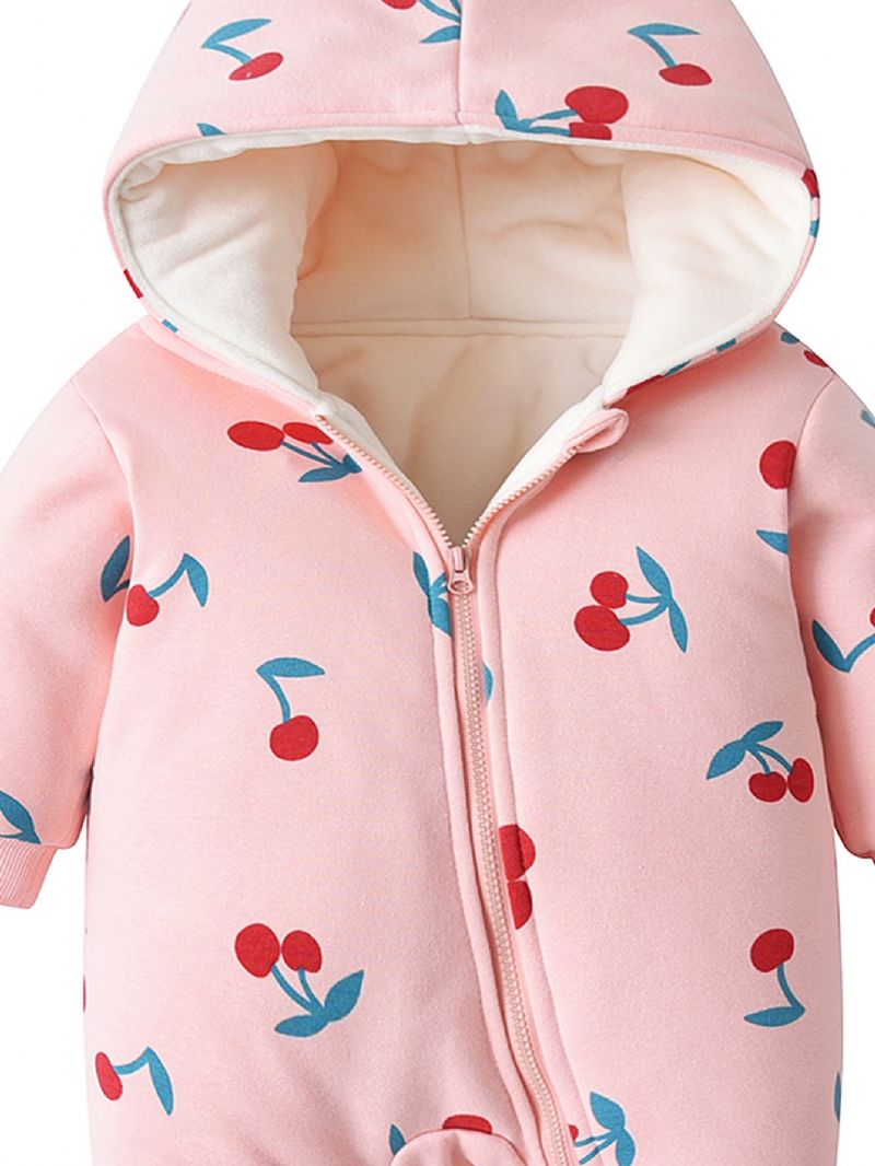 Vauvan Happy Cherry Print Haalari Fleece-housut