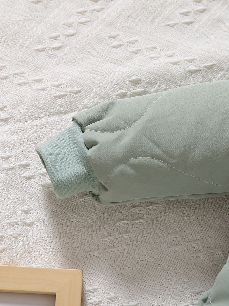 Vauvan Hupullinen Vetoketjullinen Pitkähihainen Vetoketju Fleece Lämmin Haalari Talvi Vauvoille Pojille Tytöille Lasten Vaatteet