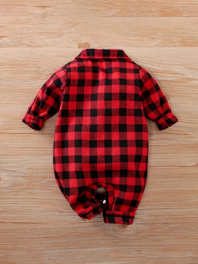 Vauvan Poikien Tyttöjen Plaid Haalari Onesie Vaatteet