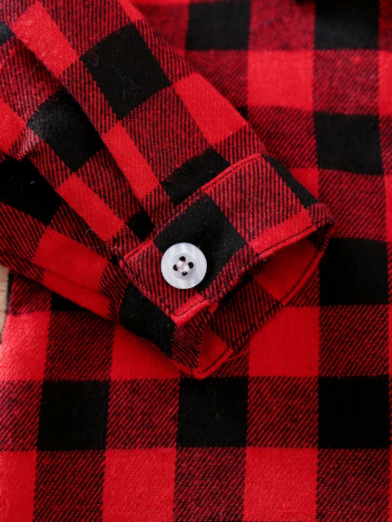 Vauvan Poikien Tyttöjen Plaid Haalari Onesie Vaatteet