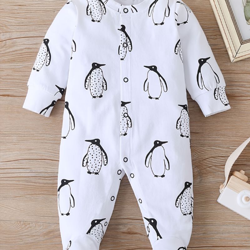 Vauvan Tyttöjen Jalkineet Penguin Print Rompers Jumpsuits