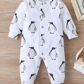 Vauvan Tyttöjen Jalkineet Penguin Print Rompers Jumpsuits