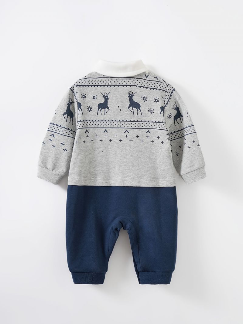 Vauvan Tyttöjen Polo Neck Gentleman Jumpsuit Vaatteet Jouluksi