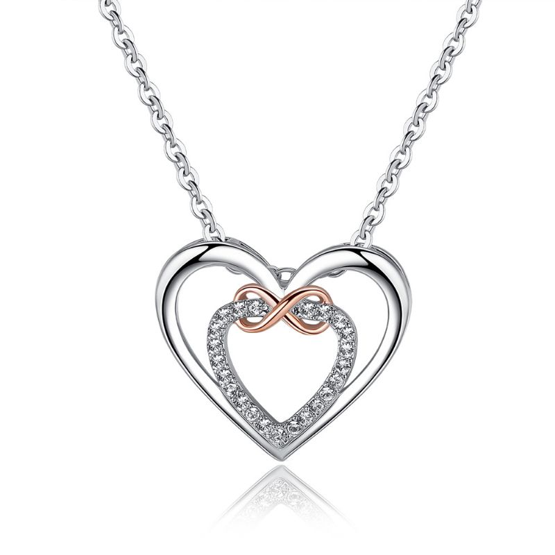 Infinity Heart Zirkoni Kaulakoru Naisille Charms Korut Lahja Syntymäpäivä Lahjat Vaimo Tytöt Hänen