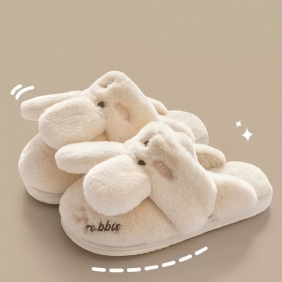 Tytöille Pehmotossut Pehmeäpohjaiset Liukumaton Thermal Rabbit Design Sisäliukumäet Talveksi