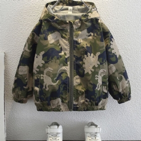 Poikien Dinosaur Print Camo Takki