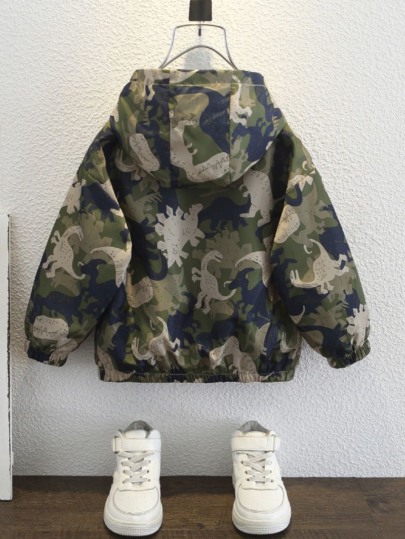 Poikien Dinosaur Print Camo Takki