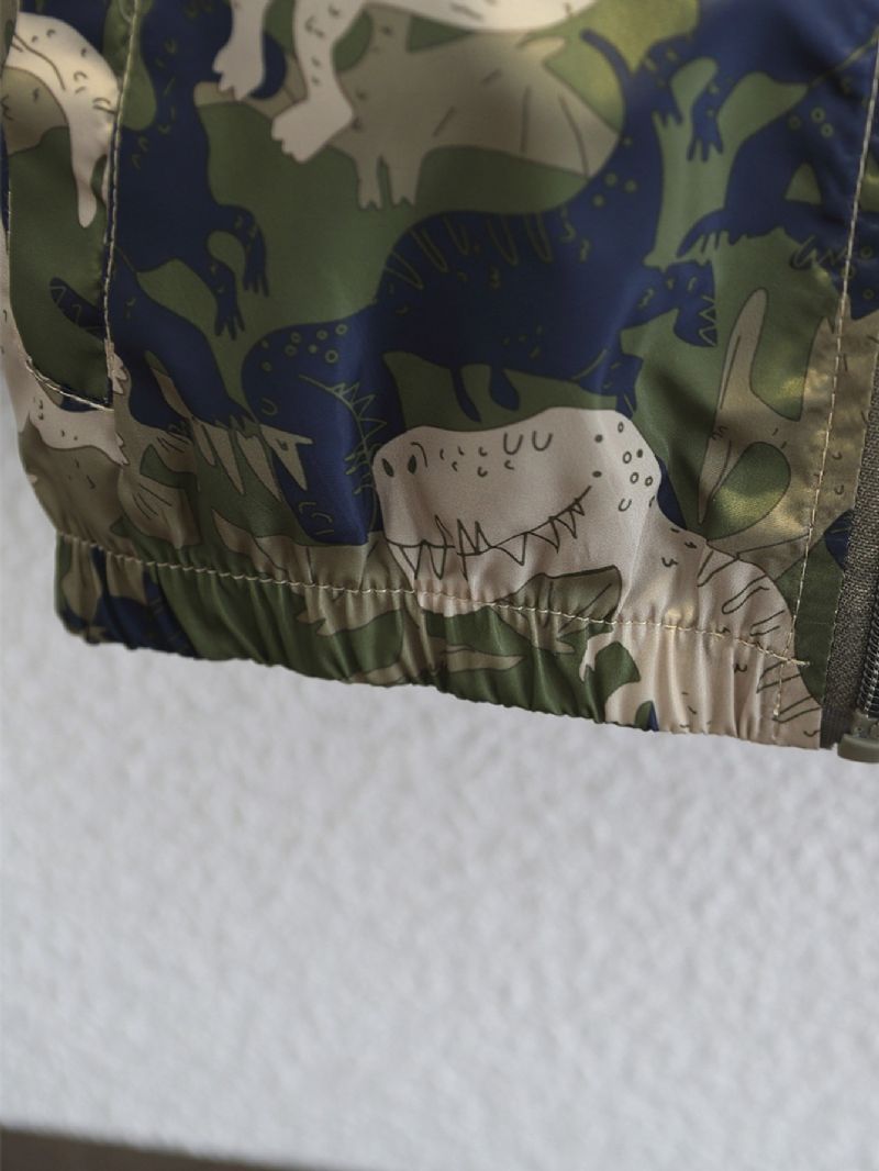 Poikien Dinosaur Print Camo Takki