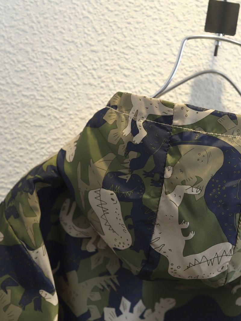 Poikien Dinosaur Print Camo Takki