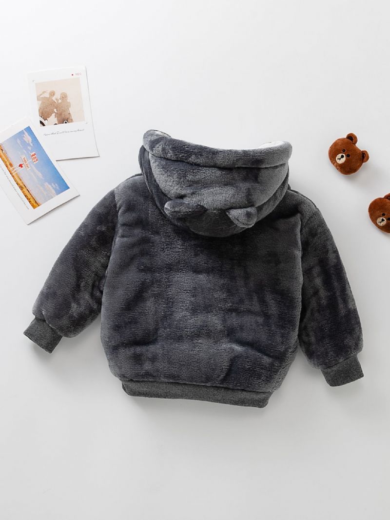 Toddler Poikien Bear Patch Paksu Takki