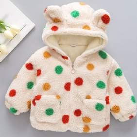 Toddler Vauvan 3d Korvat Hupullinen Takki Fleece Paksu Lämmin Talvi