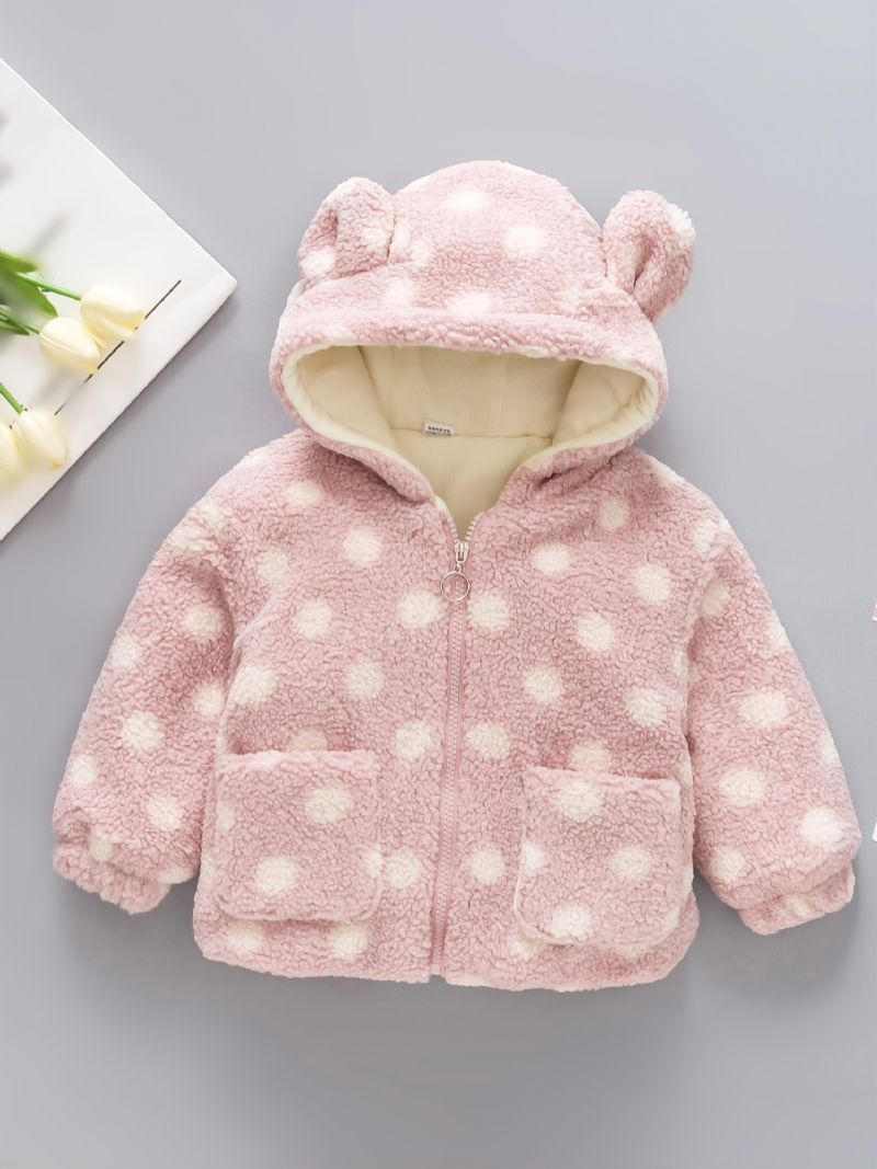 Toddler Vauvan 3d Korvat Hupullinen Takki Fleece Paksu Lämmin Talvi