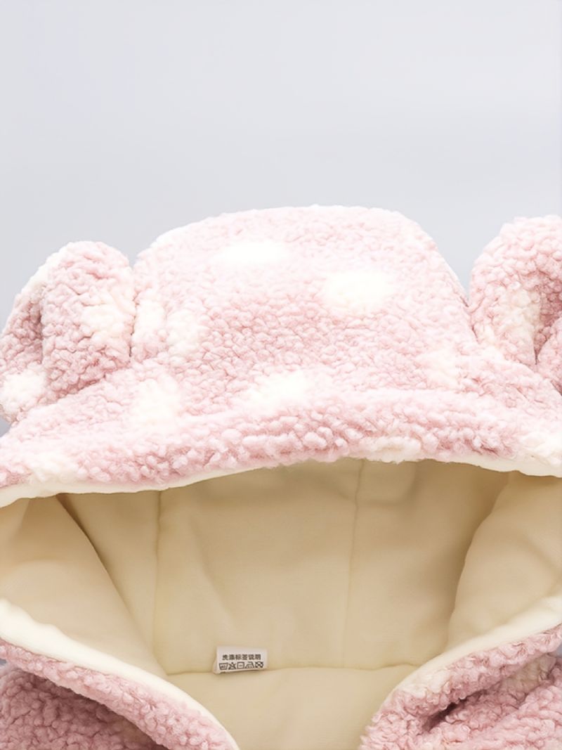Toddler Vauvan 3d Korvat Hupullinen Takki Fleece Paksu Lämmin Talvi