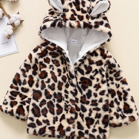 Vauvan Leopard Bear Korvat Takki Pitkähihainen Nappi Pehmohupullinen Tytöille Pojille Lasten Vaatteet