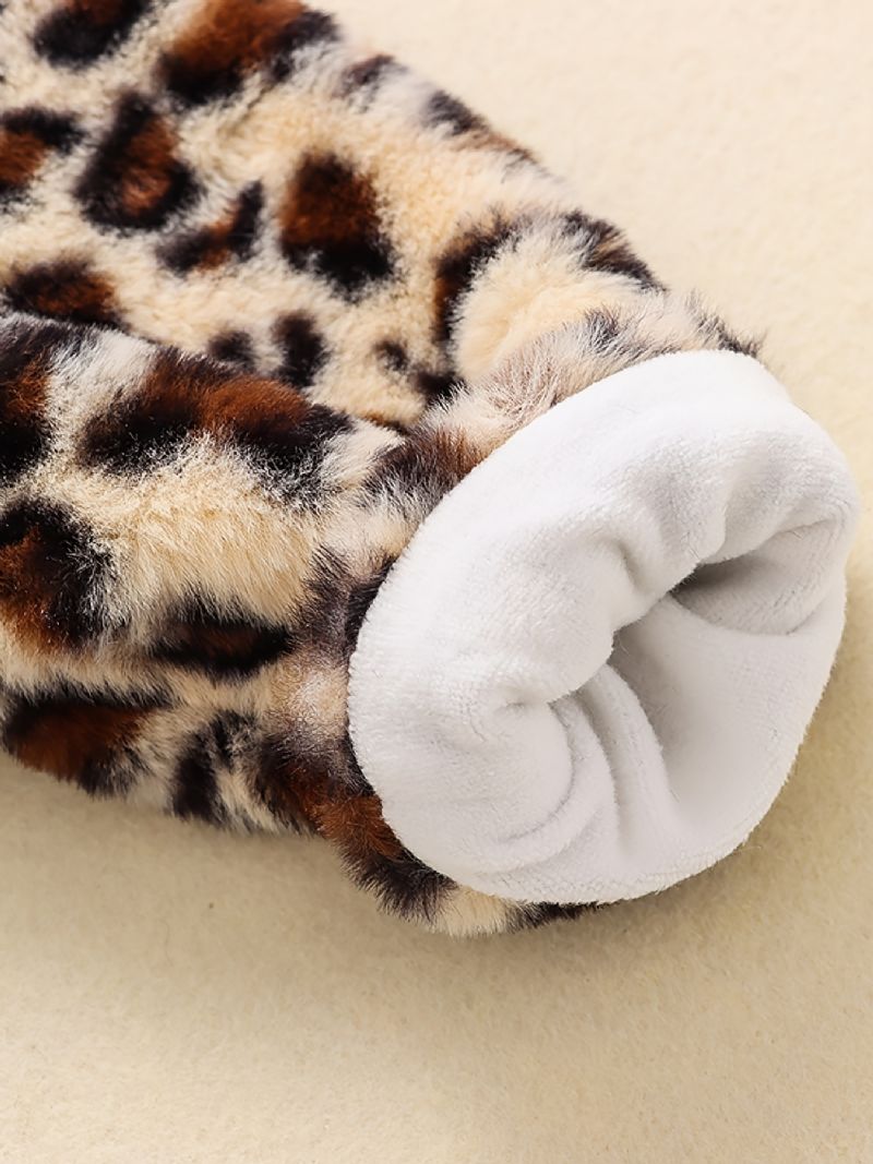 Vauvan Leopard Bear Korvat Takki Pitkähihainen Nappi Pehmohupullinen Tytöille Pojille Lasten Vaatteet