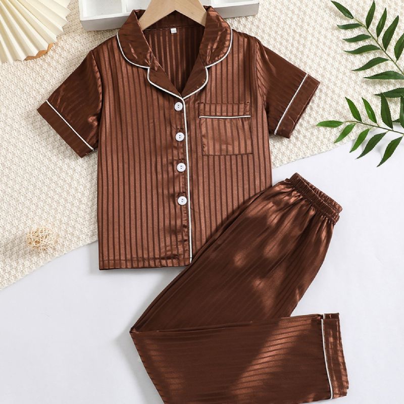 2kpl Lyhythihaiset Housut Poikien Loungewear Puku