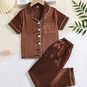 2kpl Lyhythihaiset Housut Poikien Loungewear Puku