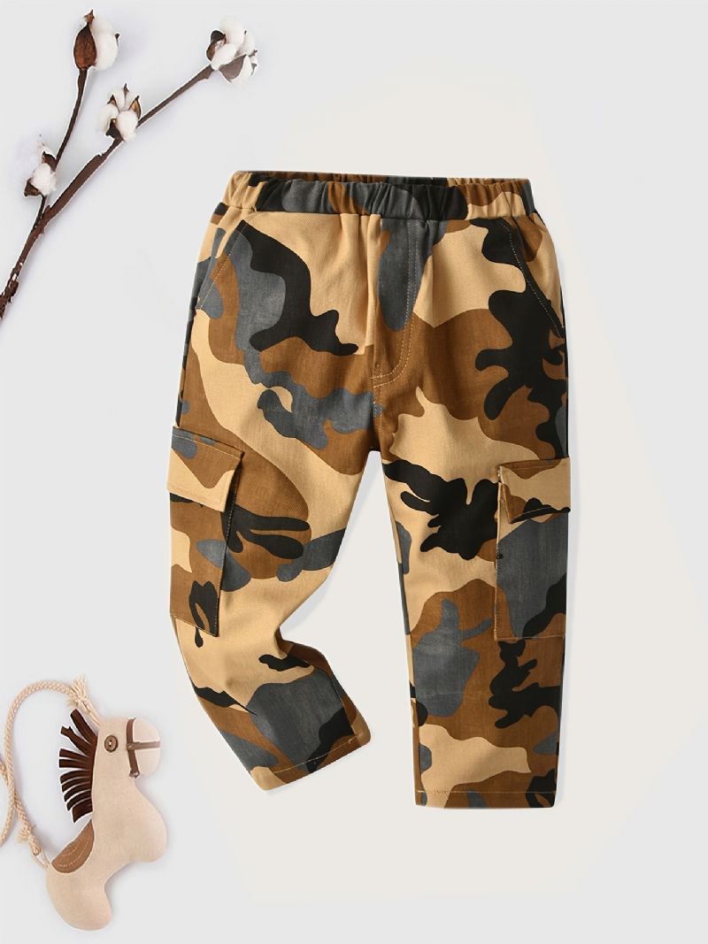 Poikien Camo Rennot Taskuhousut Kevääseen/syksyyn