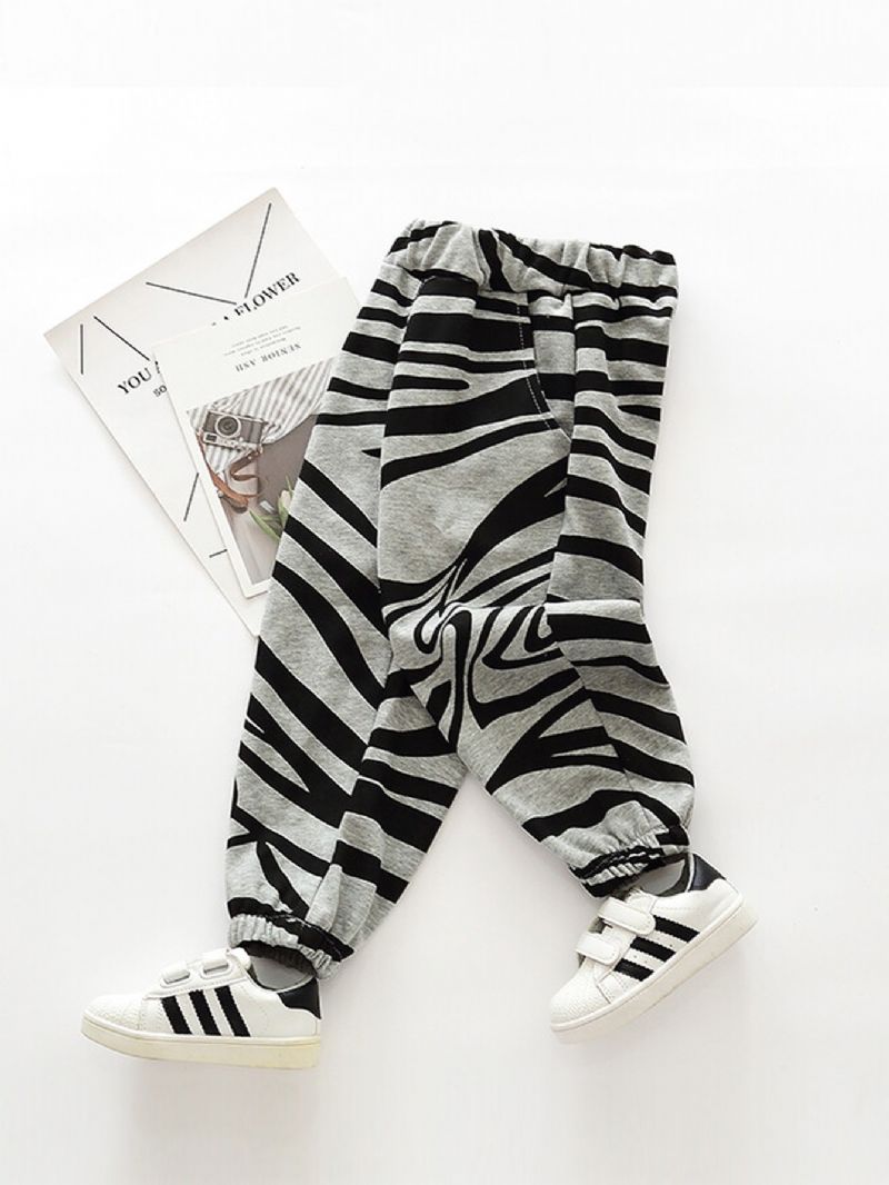 Poikien Koti Zebra Knit Pants Syksy Talvi Uusi