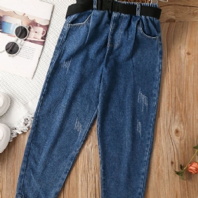 Tytöt Blue Porkkana Housut Belt Denim Pants