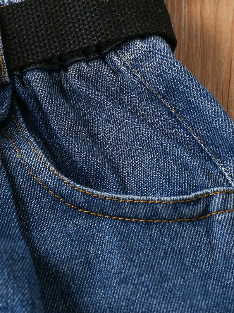 Tytöt Blue Porkkana Housut Belt Denim Pants